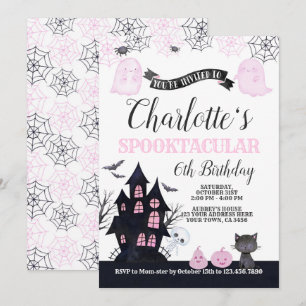 Invitation à l'anniversaire de l'Halloween Spookta