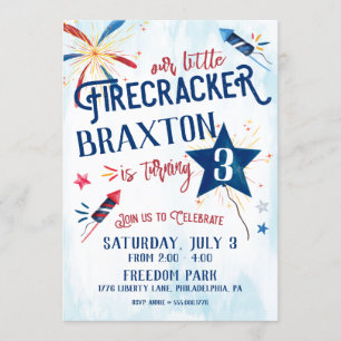 Invitation à l'anniversaire de Little Firecracker