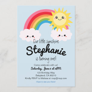 Invitation à l'anniversaire de Little Sunshine