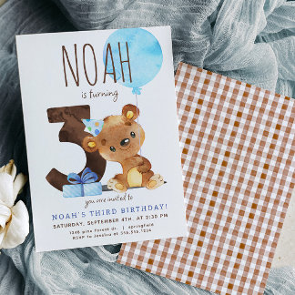 Invitation à l'anniversaire de l'ours