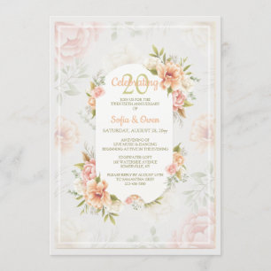 Invitation à l'anniversaire de l'Rose victorien