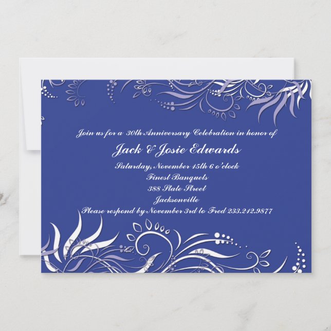 Invitation à l'anniversaire de l'Tourbillonnant bl (Devant)