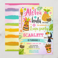Invitation à l'anniversaire de Luau Hawaiian Luau 