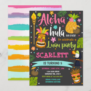 Invitation à l'anniversaire de Luau Hawaiian Luau