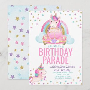 Invitation À L'Anniversaire De L'Unicorn