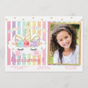 Invitation à l'anniversaire de l'Unicorn
