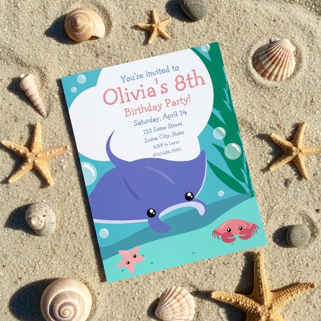 Invitation à l'anniversaire de Manta (Créateur téléchargé)