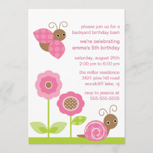 Invitation à l'anniversaire de Mod Baby Bugs