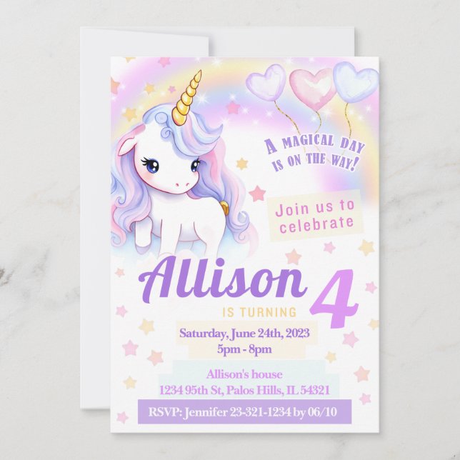 Invitation à l'anniversaire de naissance de la lic (Devant)
