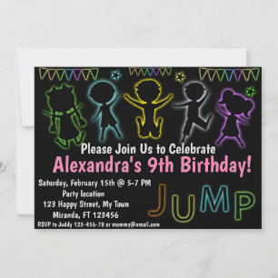 Invitation à l'anniversaire de Neon Jump