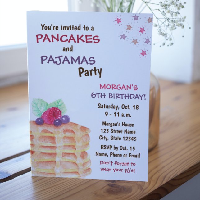 Invitation à l'anniversaire de Pancake (Créateur téléchargé)