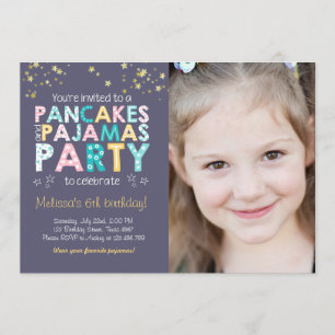 Invitation à l'anniversaire de Pancake et Pajamas