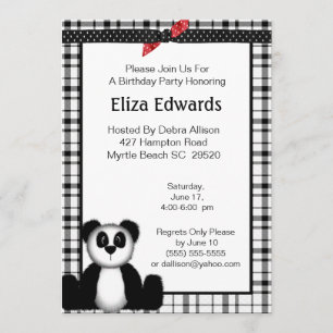 Invitation à l'anniversaire de Panda Bear