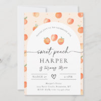 Invitation à l'anniversaire de Peach | Poche douce