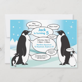 Invitation à l'anniversaire de Pingouin