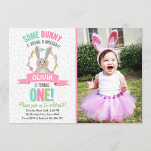 Invitation à l'anniversaire de printemps de Bunny