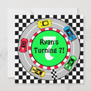 Invitation à l'anniversaire de Race Car Boy