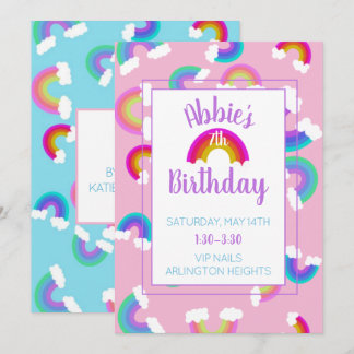 Invitation à l'anniversaire de Rainbow