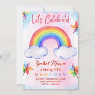 Invitation à l'anniversaire de Rainbow