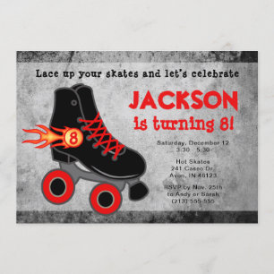 Invitation à l'anniversaire de Roller Skate Extrem