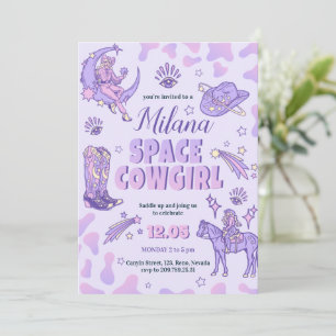 Invitation à l'anniversaire de Space Purple Cowgir