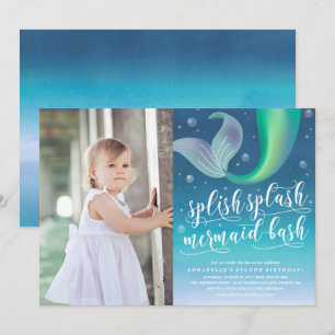 Invitation à l'anniversaire de Splish Splash Merma