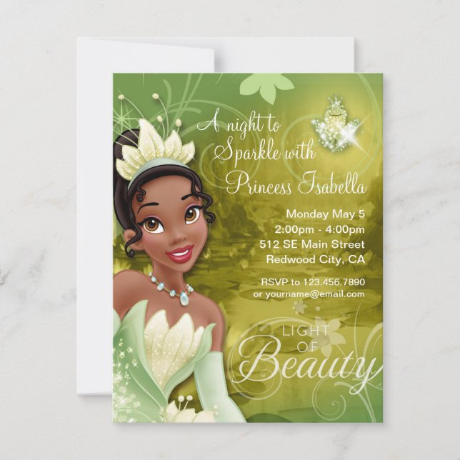 Invitation à l'anniversaire de Tiana (Devant)