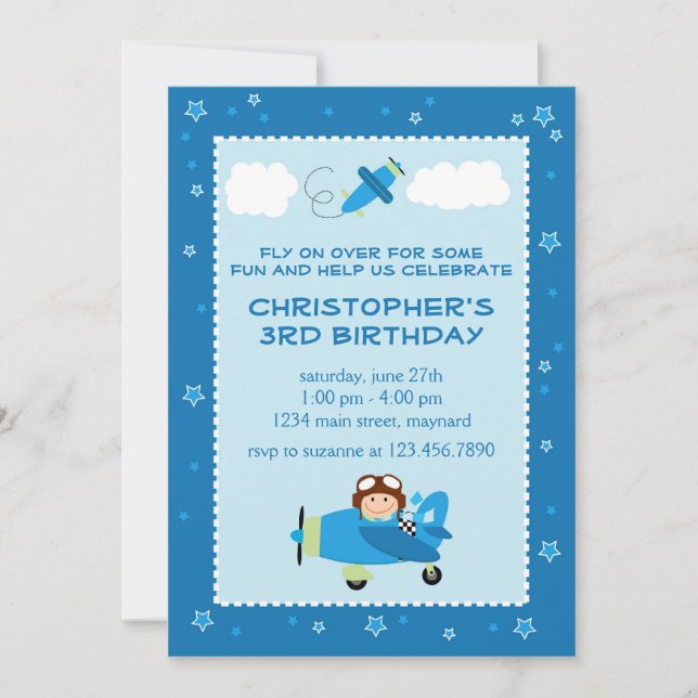 Invitation à l'anniversaire de vol (Devant)