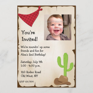 Invitation à l'anniversaire de Wild West