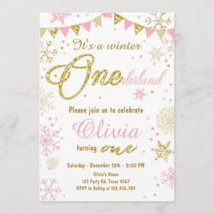 Invitation à l'anniversaire de Winter Onederland G