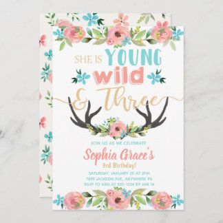 Invitation à l'anniversaire de Young Wild and Thre