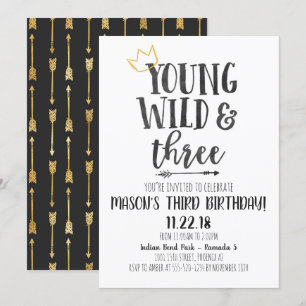 Invitation à l'anniversaire de Young Wild et de Th