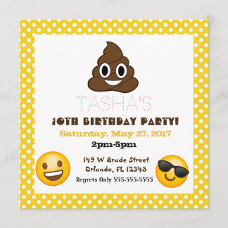 Invitation à l'anniversaire d'Emoji