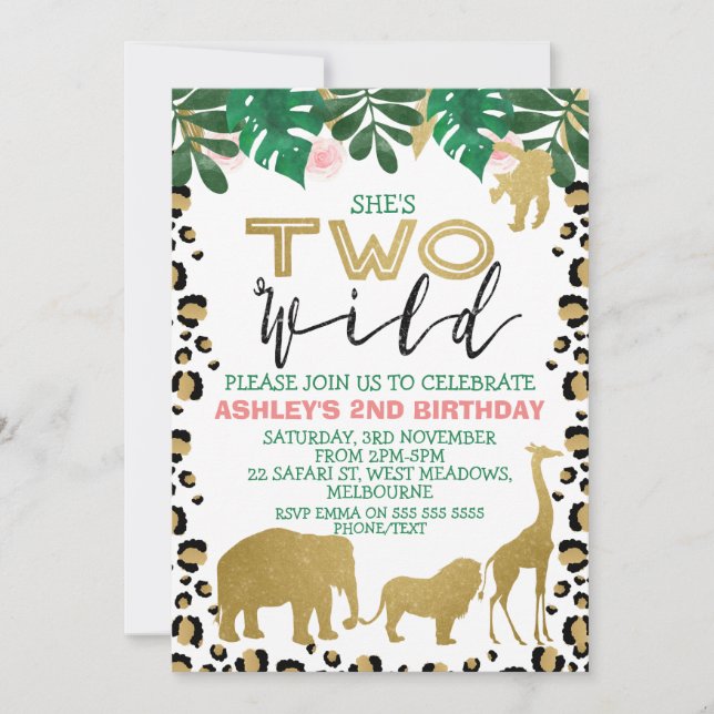 Invitation à l'anniversaire des deux filles (Devant)