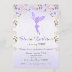 Invitation à l'anniversaire des fées florales - Fé