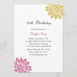 Invitation à l'anniversaire des fleurs de Lotus