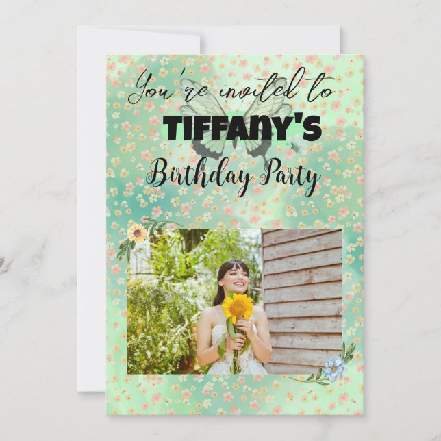 Invitation à l'anniversaire des fleurs et des papi (Devant)