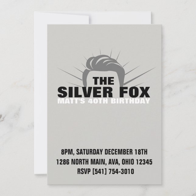 Invitation à l'anniversaire des hommes (Devant)