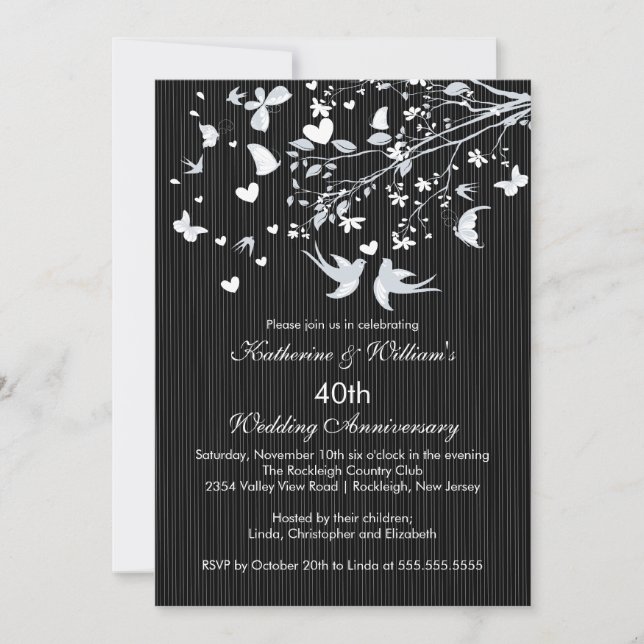 Invitation à l'anniversaire des Inséparables moder (Devant)