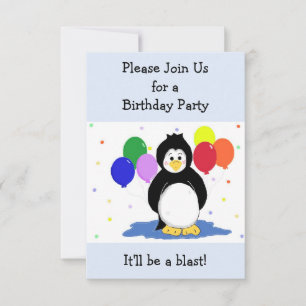 Invitation à l'anniversaire des pingouins et des b