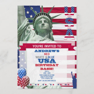 Invitation à l'anniversaire des USA