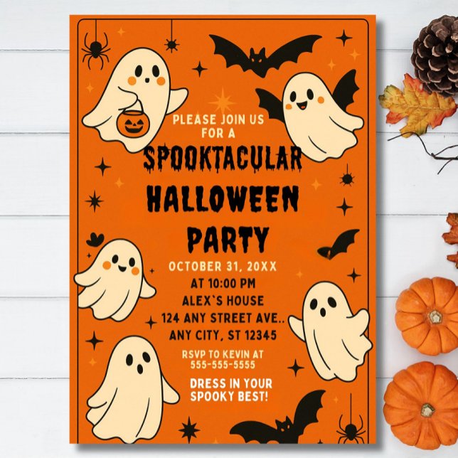 Invitation à l'anniversaire d'Halloween, Halloween (Créateur téléchargé)
