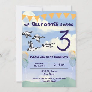 Invitation à l'anniversaire d'oie bête