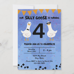 Invitation à l'anniversaire d'oie bête