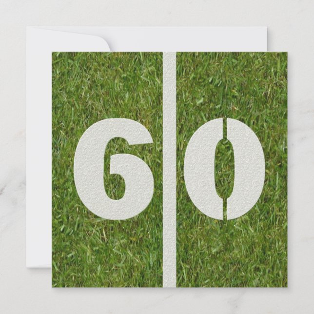 Invitation à l'anniversaire du 60e anniversaire (Devant)