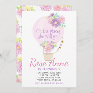 Invitation à l'anniversaire du ballon à air chaud