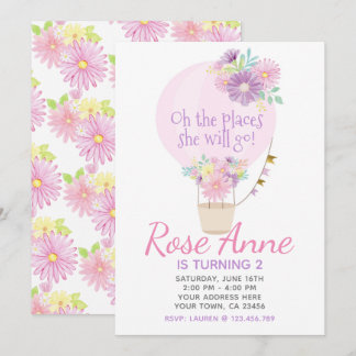 Invitation à l'anniversaire du ballon à air chaud