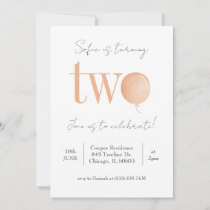 Invitation à l'anniversaire du ballons minimal