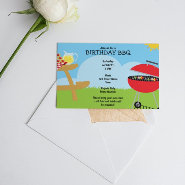 Invitation à l'anniversaire du barbecue (Créateur téléchargé)