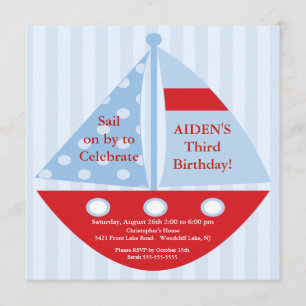 Invitation à l'anniversaire du bateau à voile